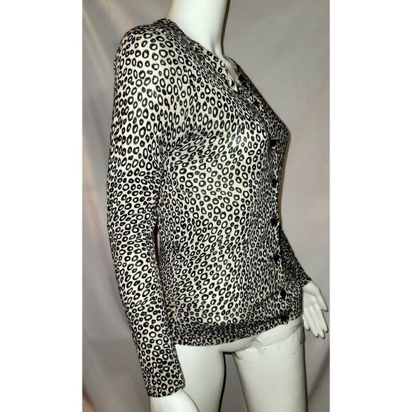 NWOT - Ann Taylor Loft brown and tan leopard print cardigan - size small - Picture 2 of 11